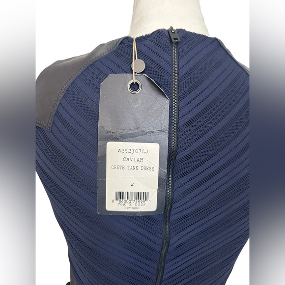Rag & Bone Caviar Crete Tank leather cut out sleeveless mini skater dress - Picture 7 of 9